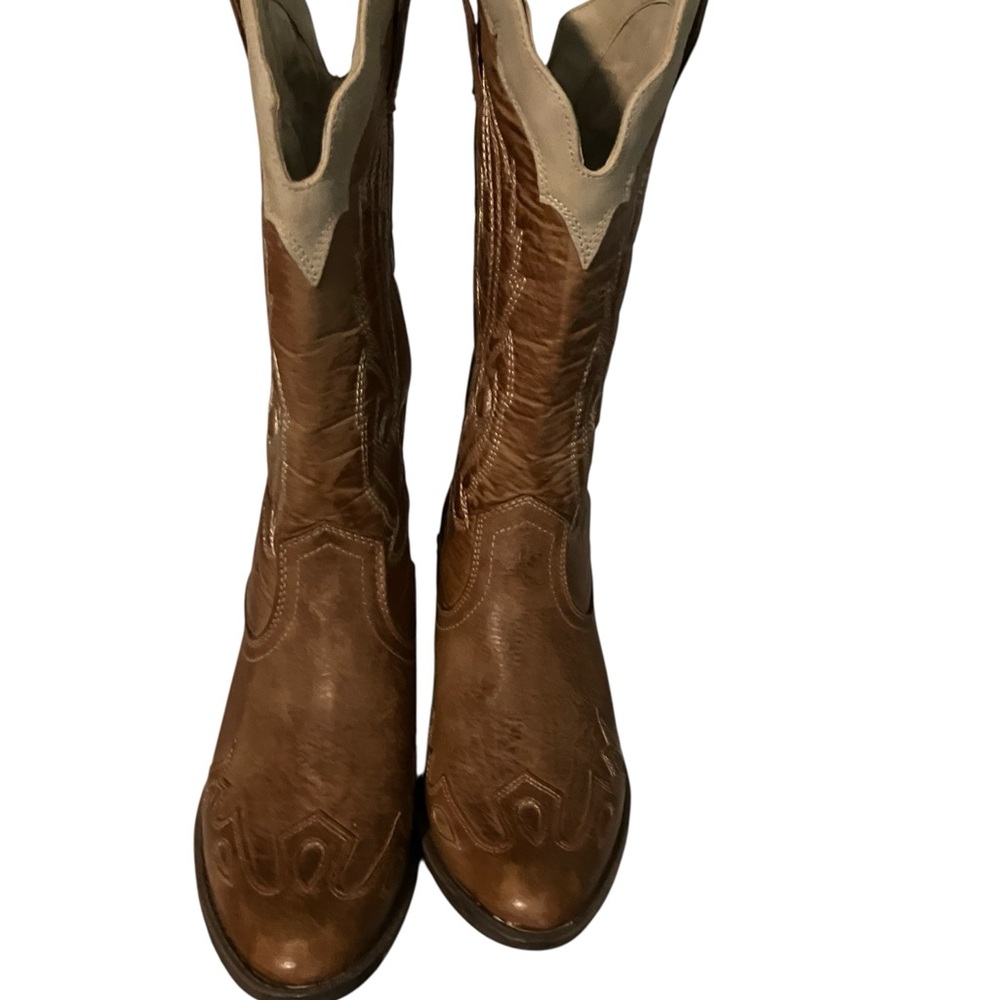 Brown Leather Western Boots